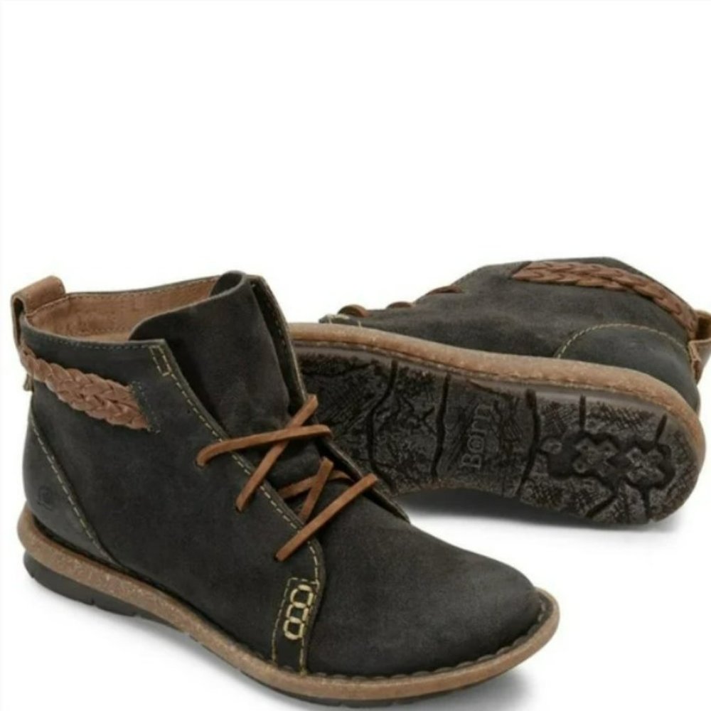 Born Temple Women Leather Ankle Booties shoes size 7.5
